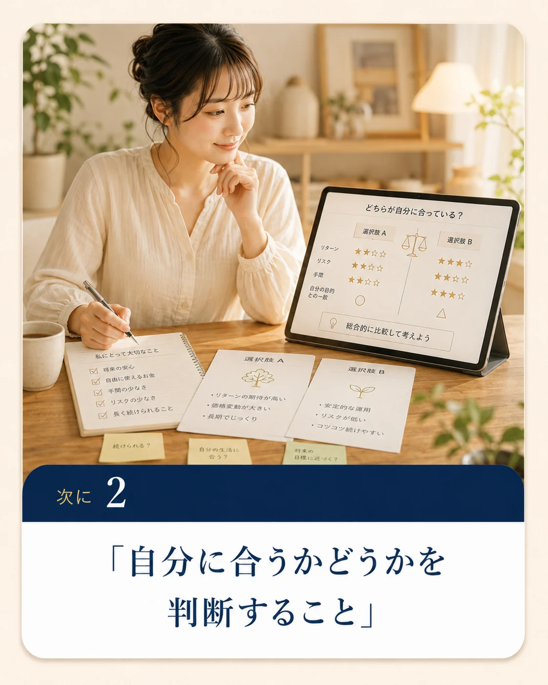 次に2 「自分に合うかどうかを判断すること」